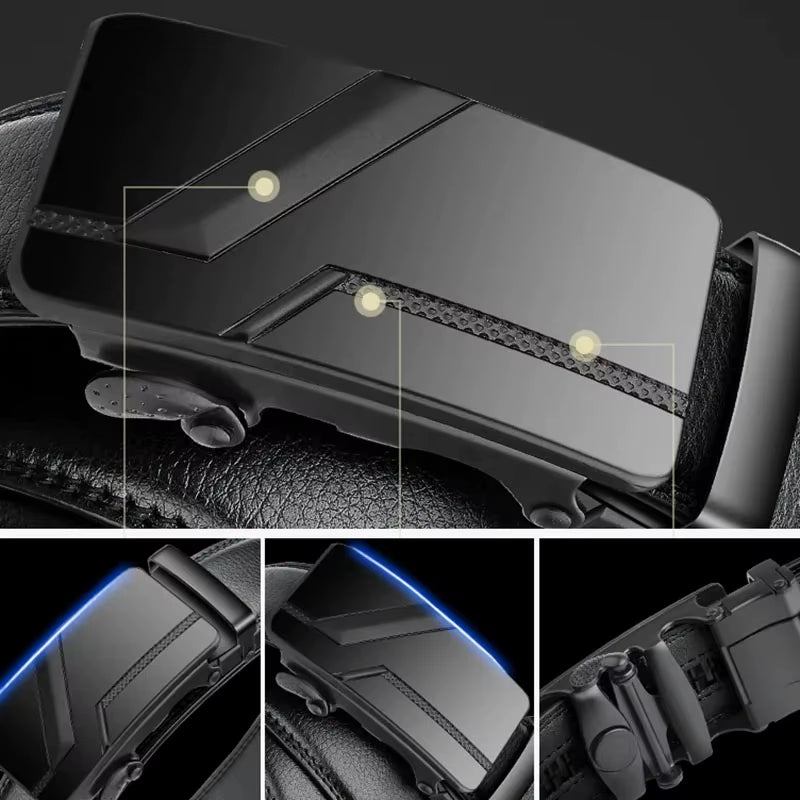 Fashion Business Men'S Belts, Authentic Luxury Brand Belts, Metal Buckles, High-Quality Soft Belts